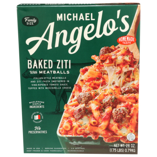 Zoom to enlarge the Michael Angelo’s Frozen Baked Zita & Meatball Dinner