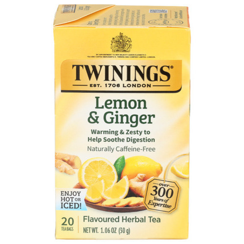Twinings Of London Lemon Ginger Herbal Tea Bags