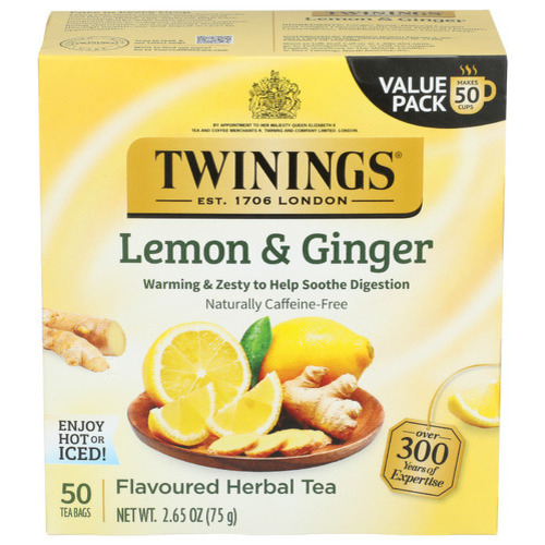 Zoom to enlarge the Twinings Teabags &bull; Lemon & Ginger 50ct