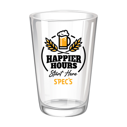 Spec's Happier Hour Pint Glass
