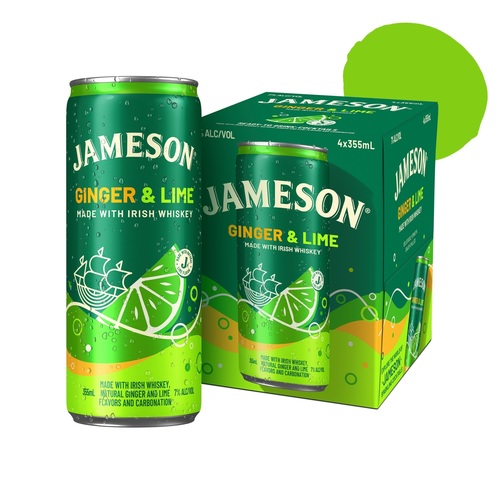Jameson Cocktails &bull; Ginger & Lime 4pk-12oz