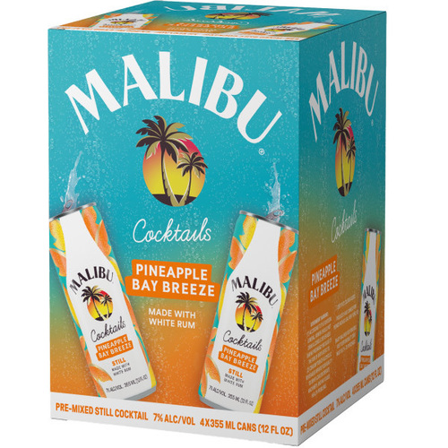 Malibu Cocktails &bull; Pineapple Bay Breeze