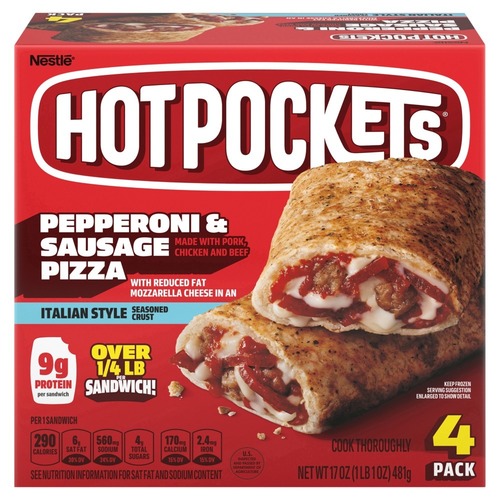 Zoom to enlarge the Hot Pockets Pepperoni & Sausate Pizze Frozen Entree