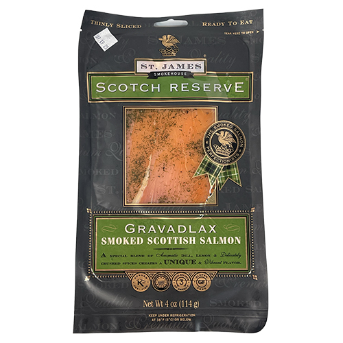 St. James Cold Smoked Salmon • Gravadlax 4oz
