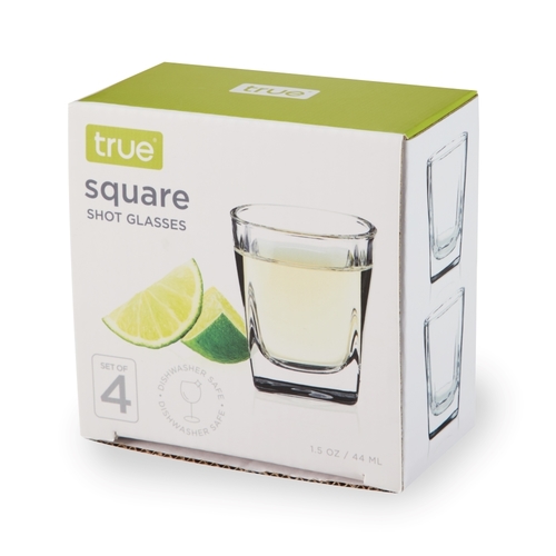 True Shot Glass &bull; Square 1.5 oz Set 4