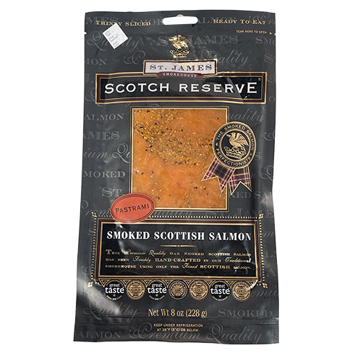 St. James Cold Smoked Salmon • Pastrami 8oz