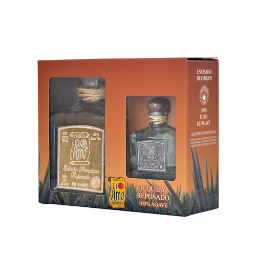Zoom to enlarge the El Amo Tequila • Premium Reposado Gift Set