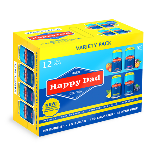 Zoom to enlarge the Happy Dad Hard Tea Variety Pack • 12pk Can