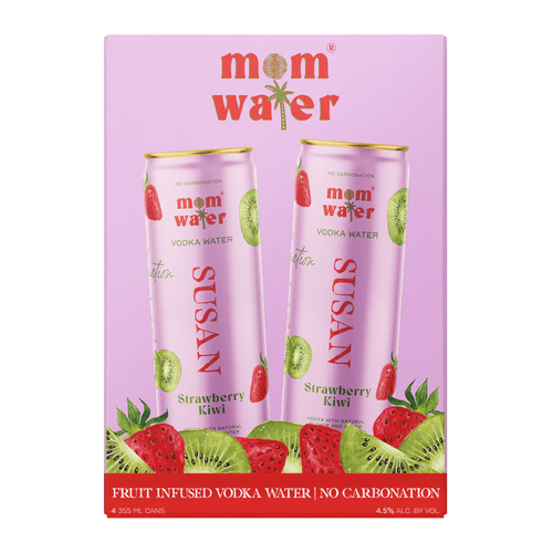 Zoom to enlarge the Mom Water “susan” • Strawberry Kiwi 4pk-12oz