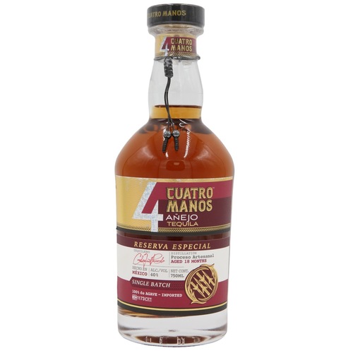 Cuatro Manos Artesanal Tequila &bull; Anejo