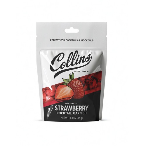 Collins &bull; Strawberry Garnish Dehydrated