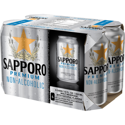 Sapporo 0.0 Alcohol Free &bull; 6pk Can