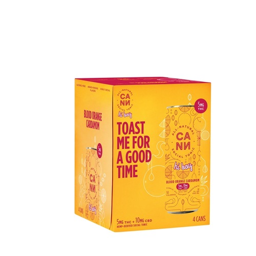 Zoom to enlarge the Cann Blood Orange Cardamom Hi’er Boy 10mg Delta 9 &bull; 4pk Can