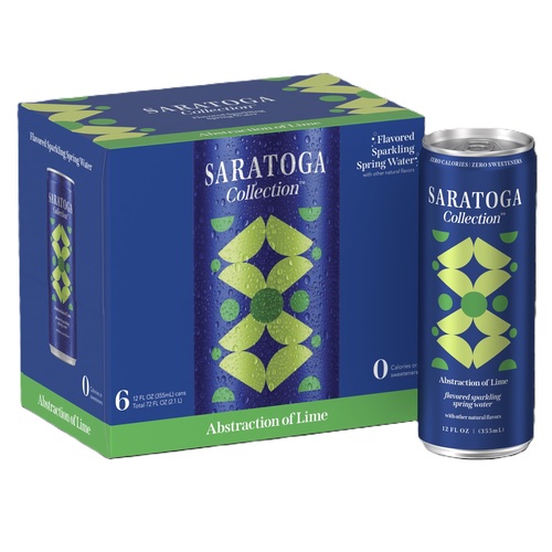 Saratoga Spring Water &bull; Lime Sparkling 12 oz Cans