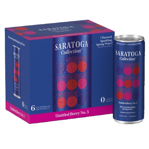 Saratoga Spring Water &bull; Berry Sparkling 12 oz Cans