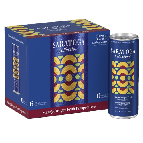 Saratoga Spring Water &bull; Mango Sparkling 12 oz Cans