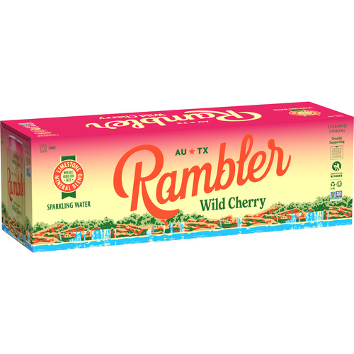Rambler Sparkling Water &bull; Wild Cherry 12oz 12pk