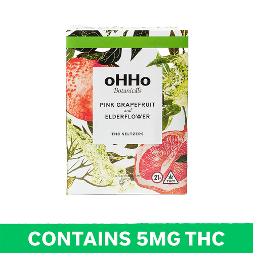 Zoom to enlarge the Ohho Pink Grapefruit Elderflower Infused Seltzer 5mg Delta 9