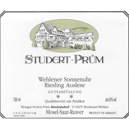 Zoom to enlarge the Studert Prum Auslese (2 Star) Wehlener Sonnenuhr