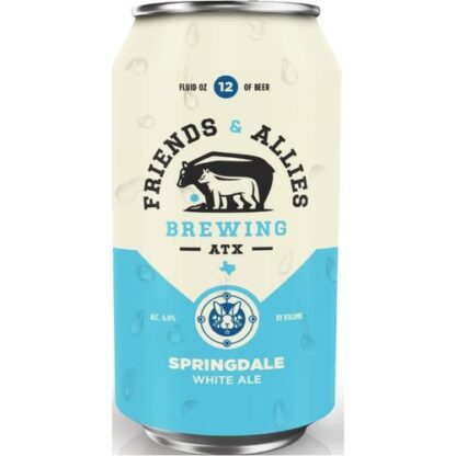 Zoom to enlarge the Friends and Allies Springdale White Ale • Cans