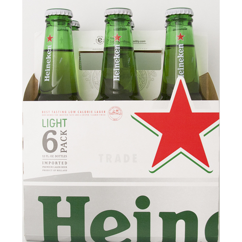 Red Star New Beer Drinking Glass 16oz Heineken Light 