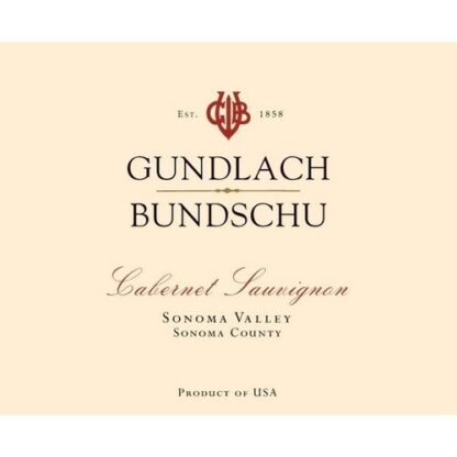 Zoom to enlarge the Gundlach Bundschu Cabernet Sauvignon