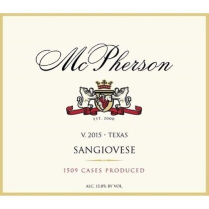 Zoom to enlarge the Mcpherson Cellars Sangiovese