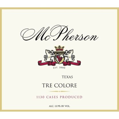 Zoom to enlarge the Mcpherson Tre Colore Red Blend Texas