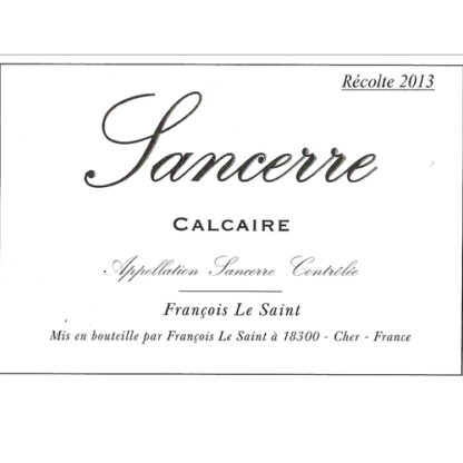 Zoom to enlarge the Francois Le Saint Calcaire Sancerre Rouge