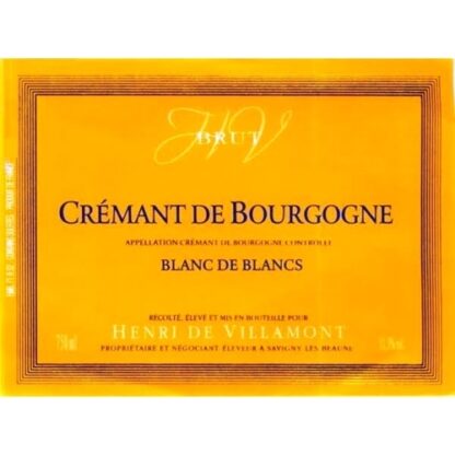 Zoom to enlarge the Henri De Villamont Blanc De Blancs Cremant De Bourgogne Chardonnay